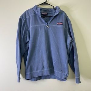 Vineyard Vines Blue Quarter Zip Pullover Sweater Size Large GUC